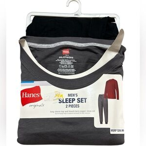 Hanes Men's Sleep Set - Charcoal and Black NWT 2XL